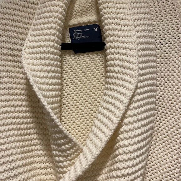 American Eagle Off White Knit Shawl Sweater Size XS - Picture 5 of 6